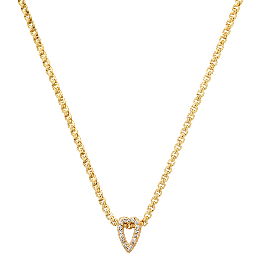 Slide-On Pave Mini Heart Necklace