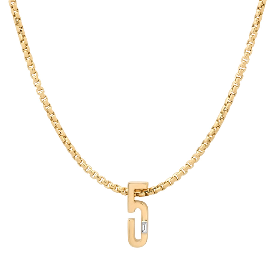 Slide-On Ribbed Number Necklace