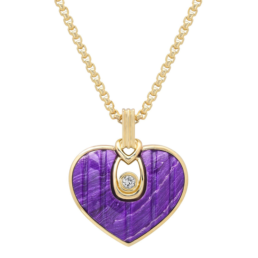 Love Necklace in Purple Charoite