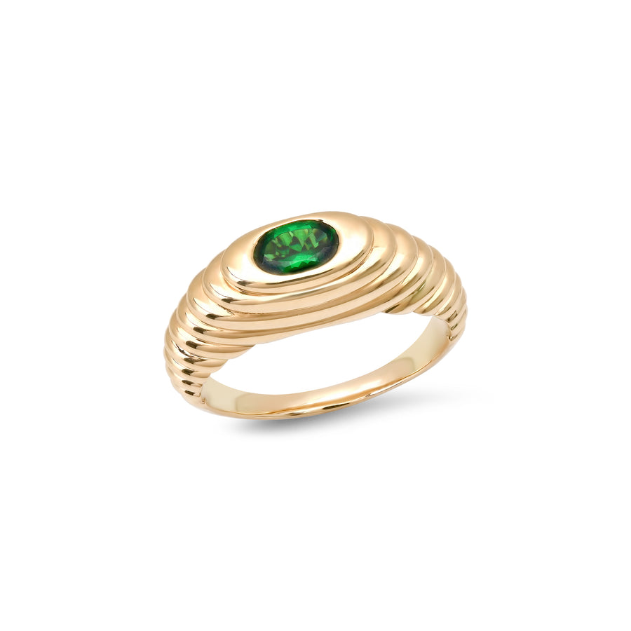 Petite Current Ring in Tsavorite