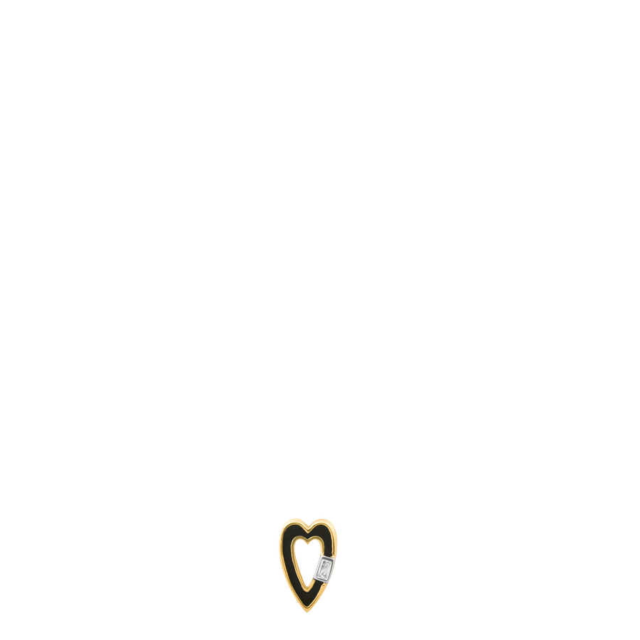 Slide-On Mini Enamel Heart Necklace
