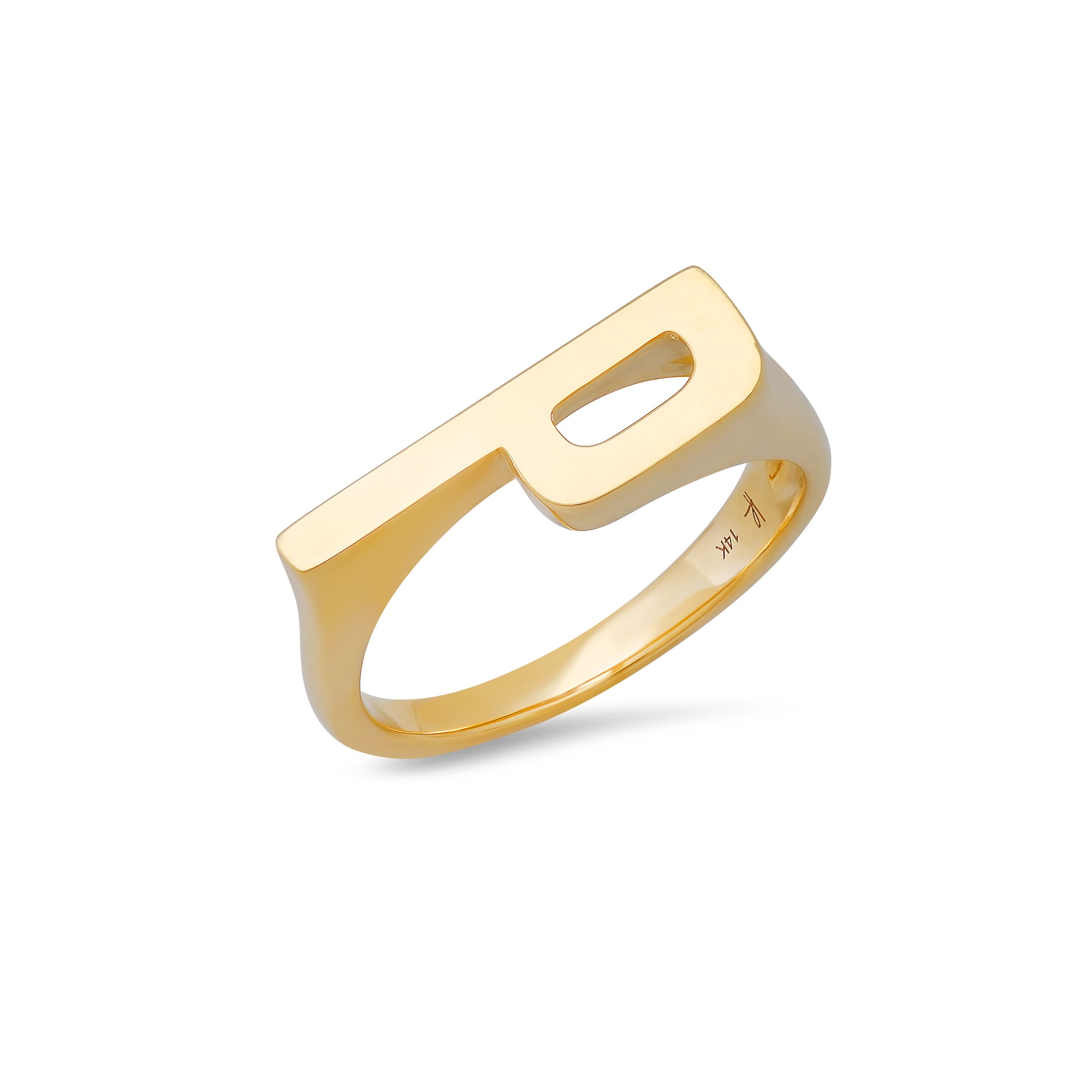 Classic Chunky Initial Ring – helena rose jewelry