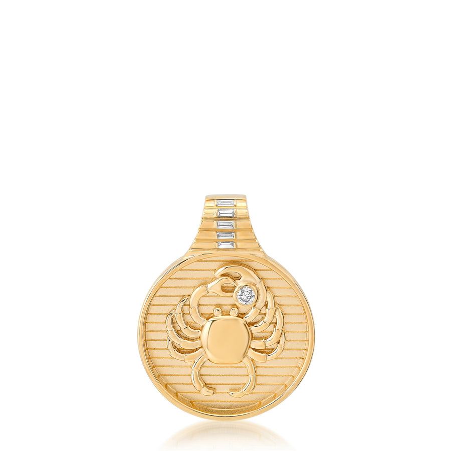 Zodiac Medallion Necklace - Cancer