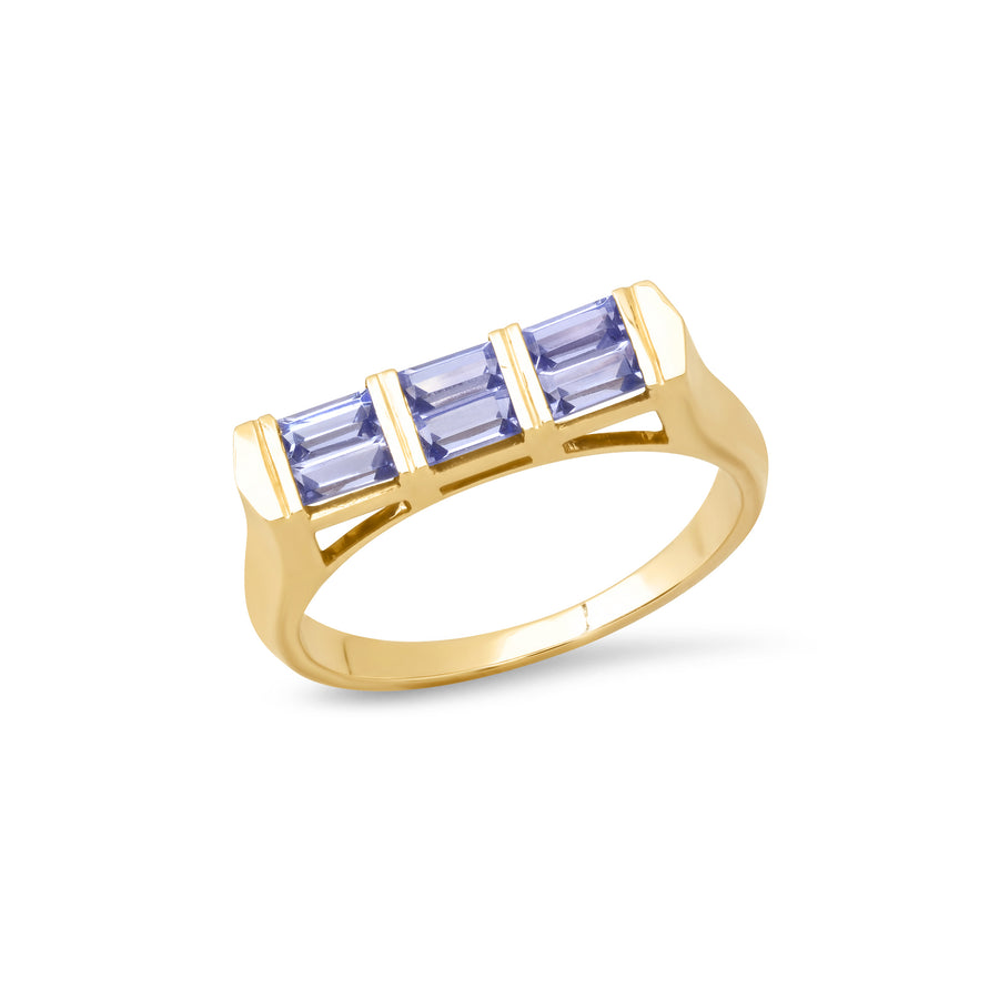 Colorblock Ring in Tanzanite