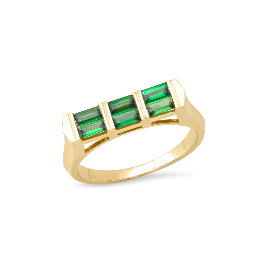 Colorblock Ring in Tsavorite