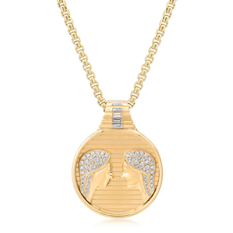 Zodiac Medallion Necklace - Gemini
