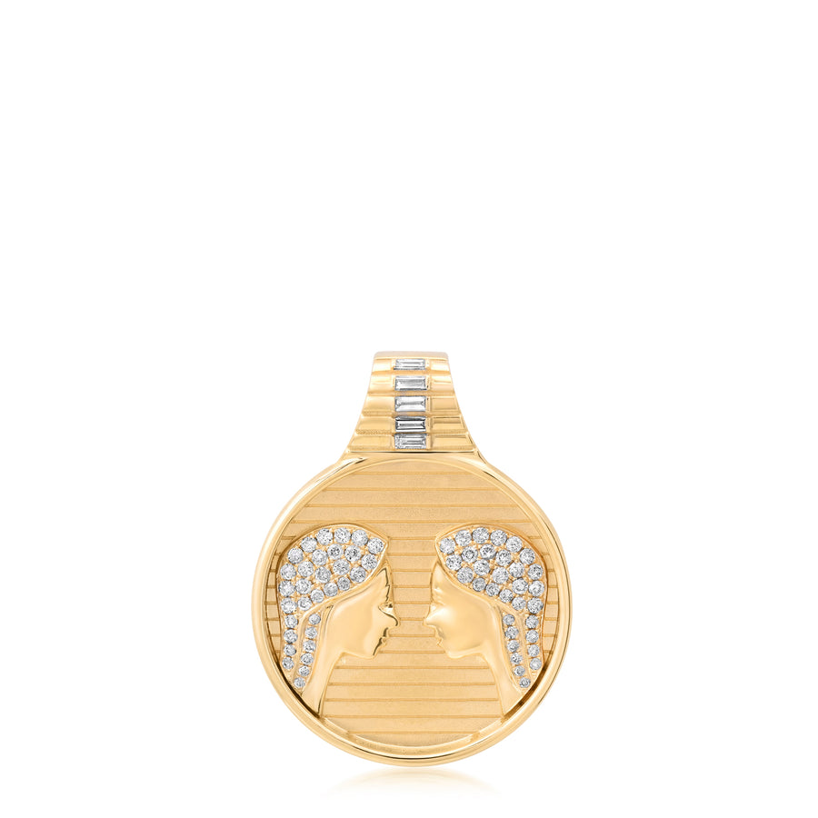 Zodiac Medallion Necklace - Gemini