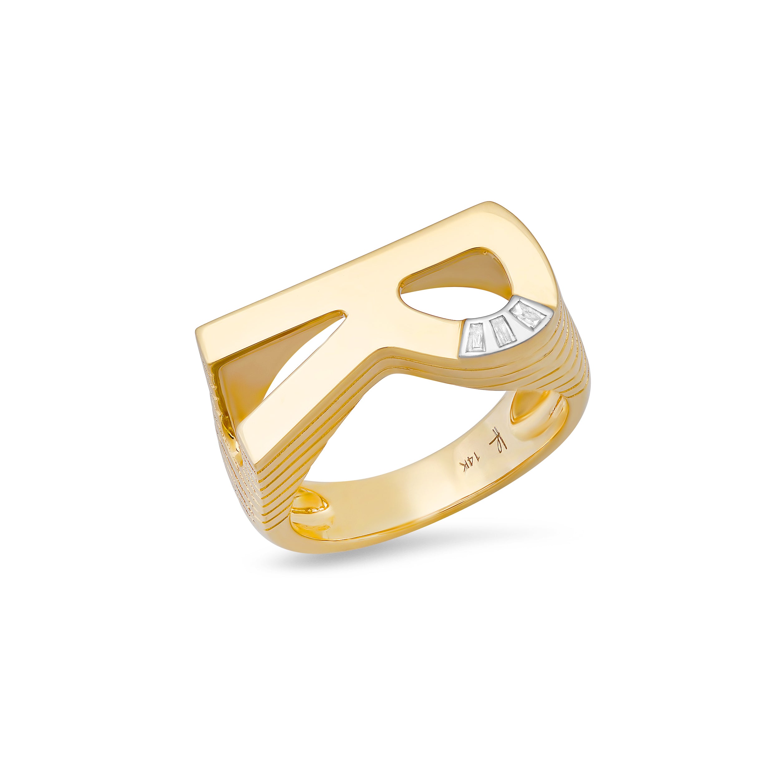 Grandsize Initial Ring – helena rose jewelry