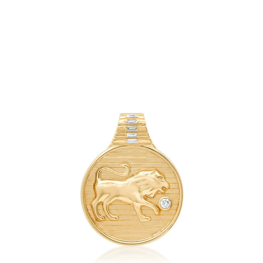 Zodiac Medallion Necklace - Leo
