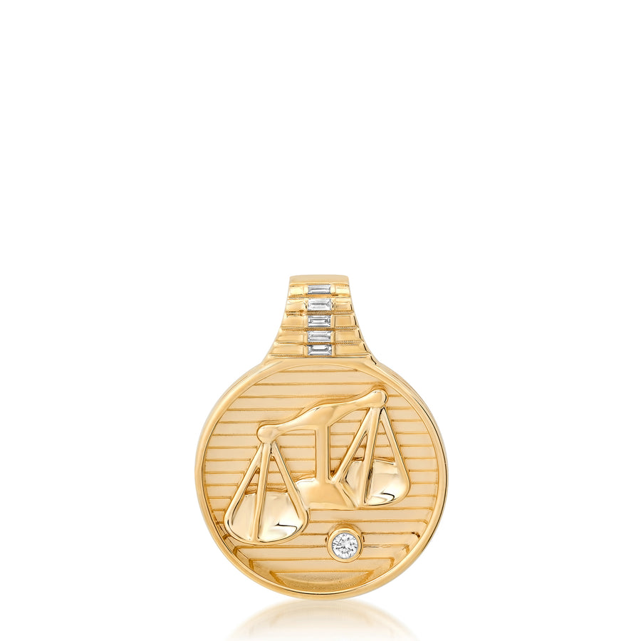 Zodiac Medallion Necklace - Libra