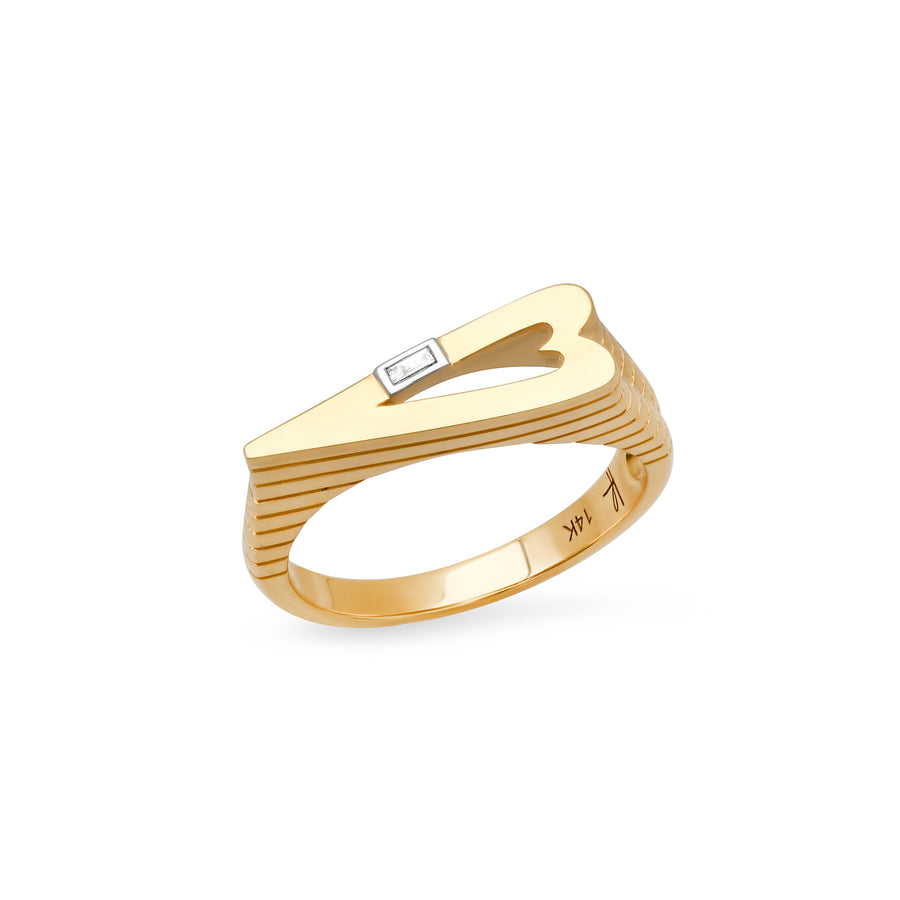 MBAB X HR Ribbed Heart RIng