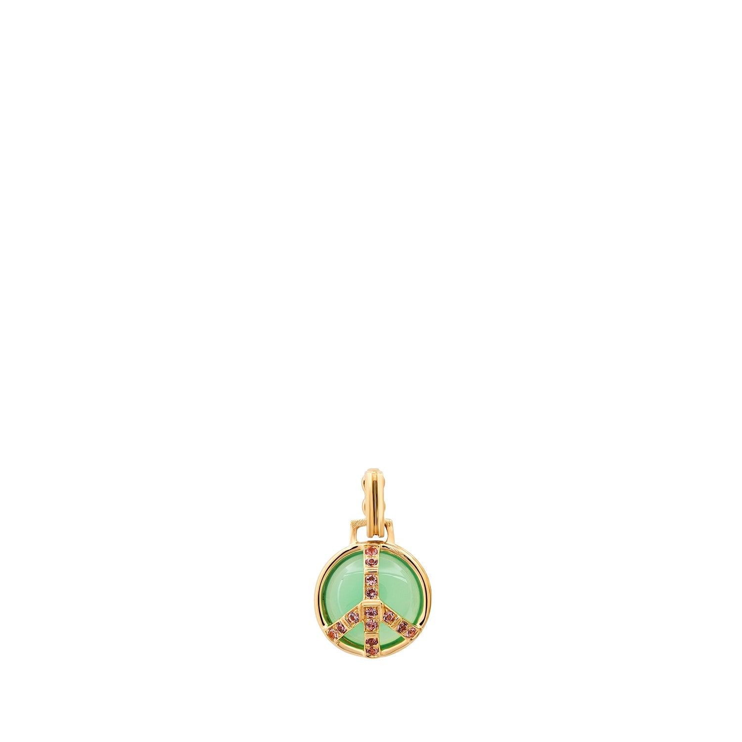 Mini Peace Necklace in Chrysophrase and Tourmaline – helena rose jewelry