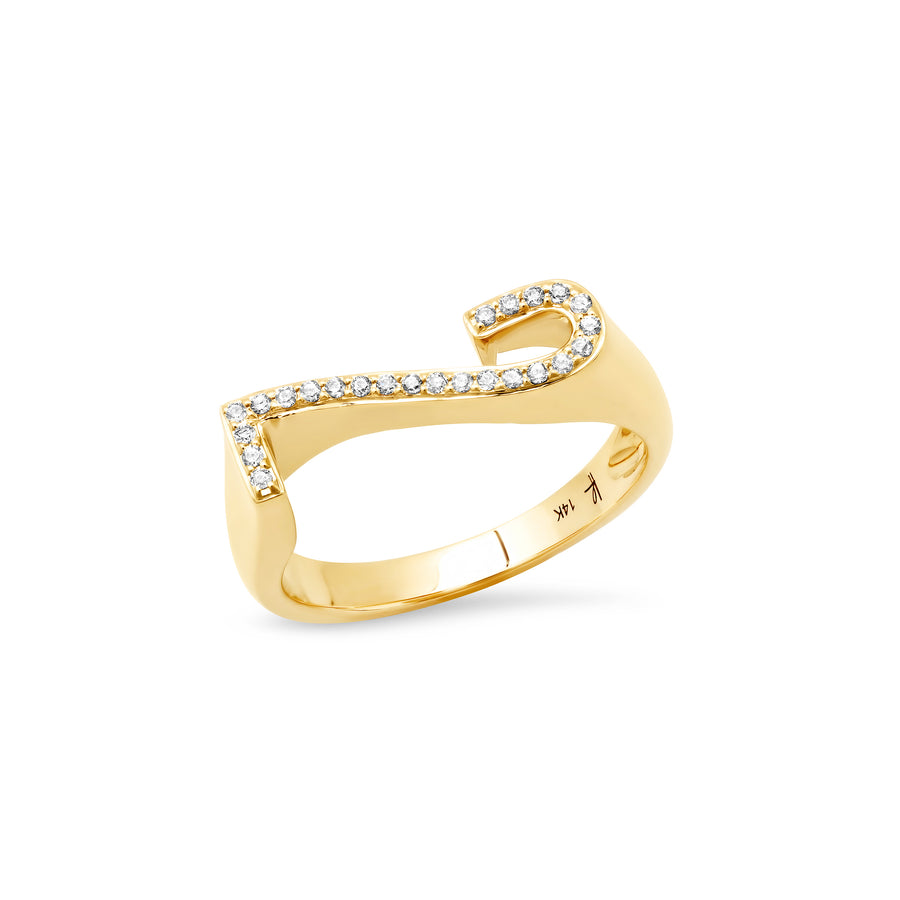 Pave' Diamond Chunky Number Ring