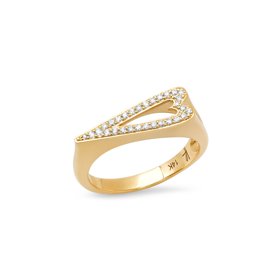 MBAB X HR Pave' Heart RIng