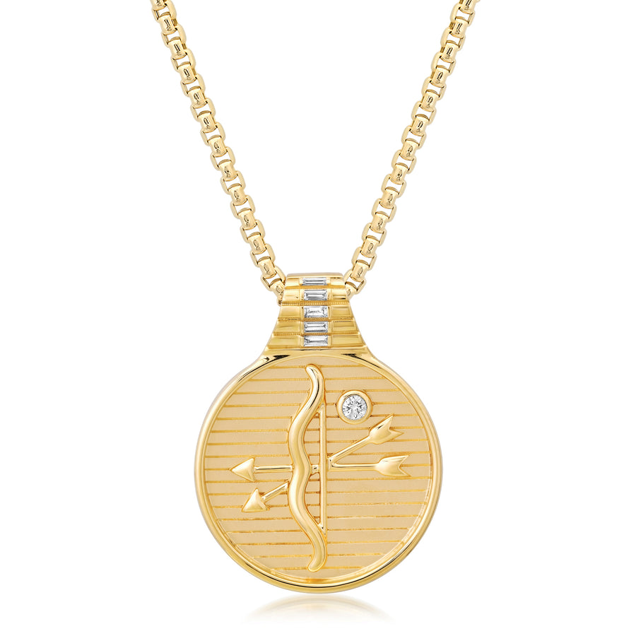 Zodiac Medallion Necklace - Sagittarius