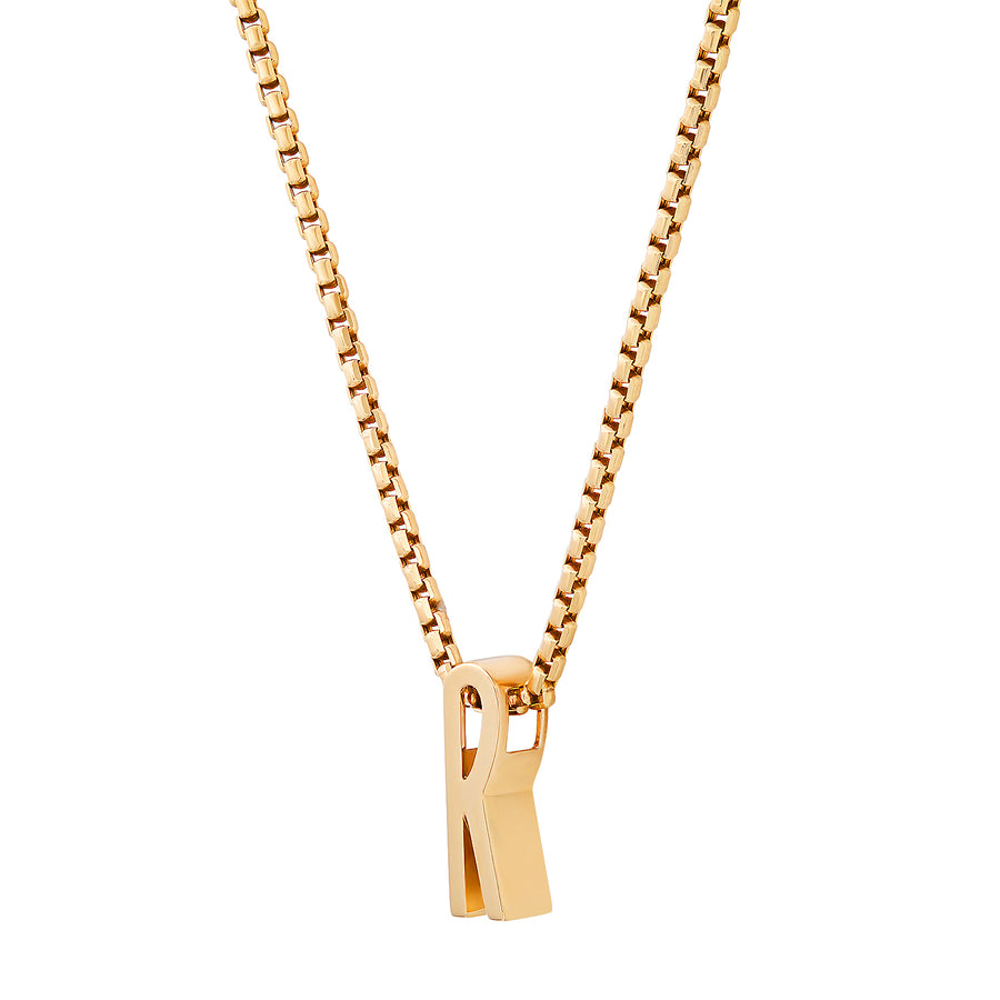Slide-On Classic Chunky Initial Necklace