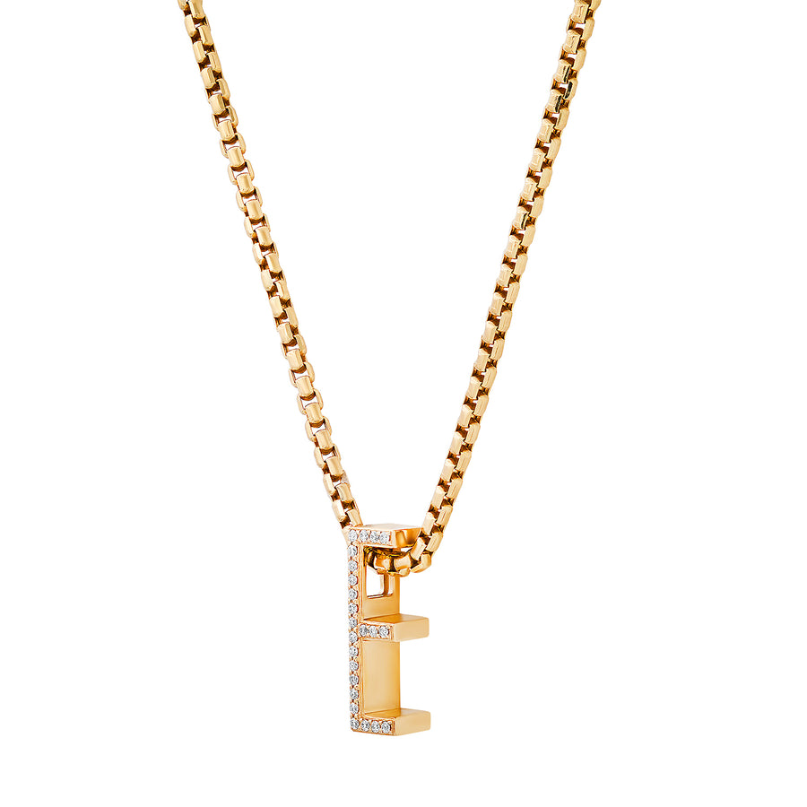 Chunky Hip Hop Letters Signature Alphabet Initial Card Necklace – SOUISEE