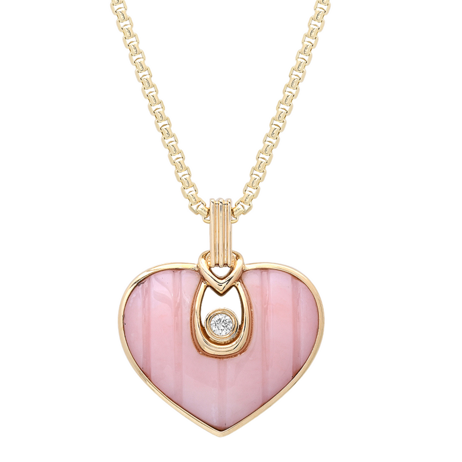 Love Necklace in Pink Opal