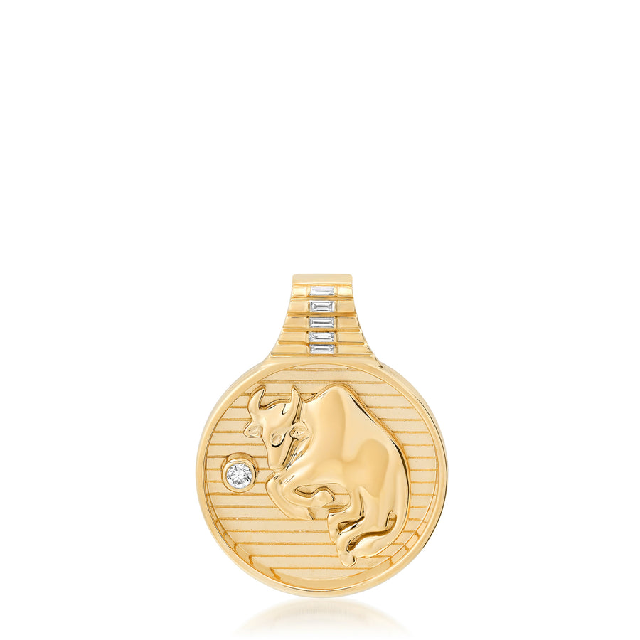 Zodiac Medallion Necklace - Taurus