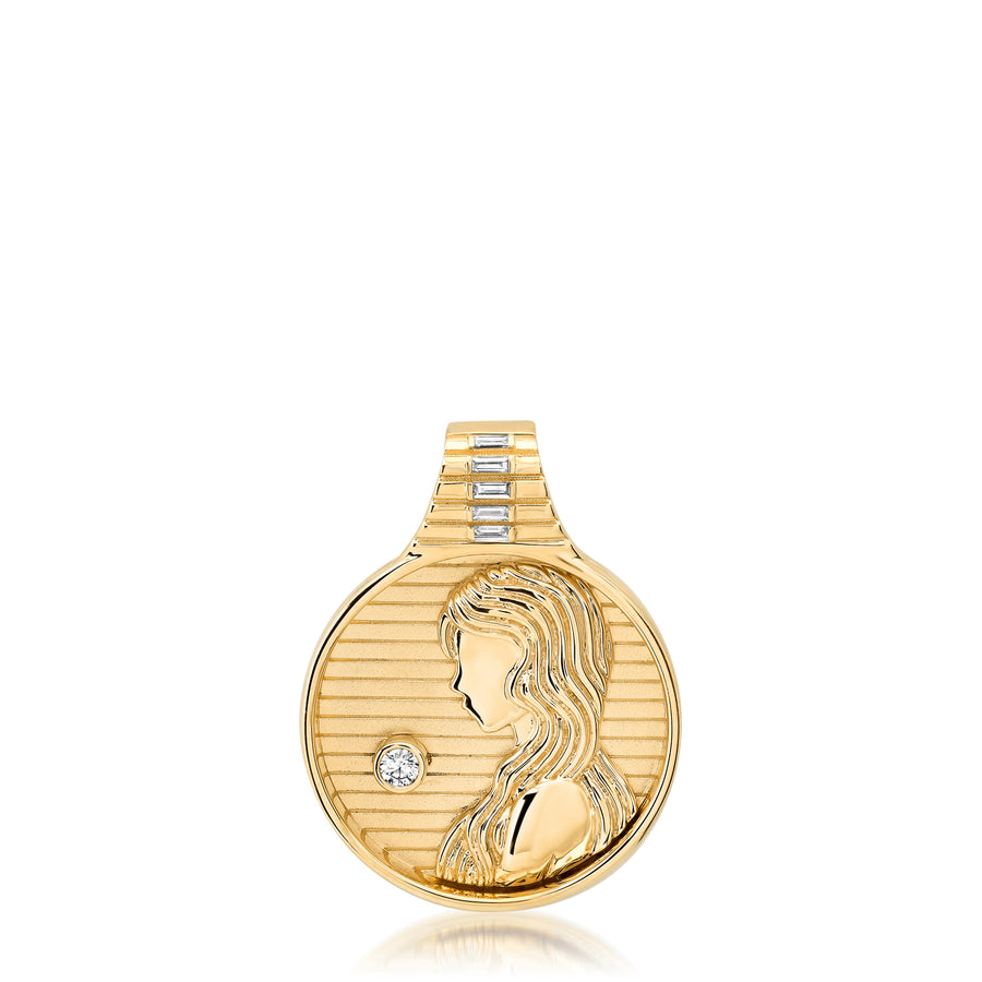 Zodiac Medallion Necklace - Virgo